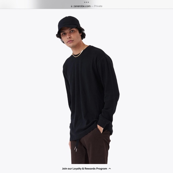 Zanerobe Thermal Box LS Tee Black Size : XL - Picture 4 of 4